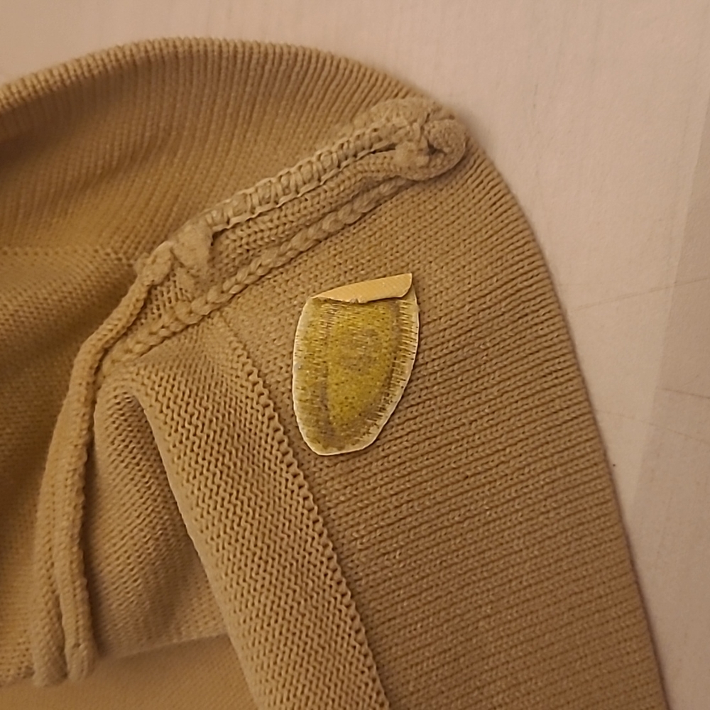 EUC VTG 70s Lady Booth Bay Khaki Mockneck Short Sleeved Shirt - Picture 5 of 13